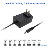 Adaptateur secteur mural personnalisable AC-DC 12V 24V 0.75A 2A avec prise US, alimentation à découpage pour caméra, moniteur, humidificateur