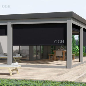 KAKADU Modern Horizontal Electric Zip Track Outdoor Blinds Windproof <b>Window</b> <b>Shades</b> Porch Deck Pergola Patio Balcony Gazebo - Product Image 2