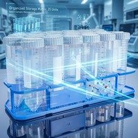 Lot de tubes de centrifugation stériles jetables de 50 ml pour laboratoire, flacons centrifuges pour expériences biologiques, échantillons de recherche médicale en laboratoire
