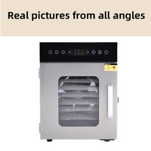 Déshydrateur alimentaire commercial en acier inoxydable 304 <span class=keywords><strong>de</strong></span> qualité industrielle, séchoir à 6 plateaux avec porte en verre trempé - Product Image 6