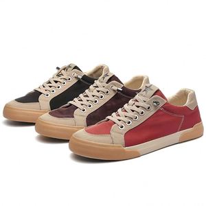 Hot Selling Soft Lace-up Low Cut Casual Skateboarding Shoes for Men <b>Canvas</b> Upper Comfort Jogging Walking Style - Product Image 4