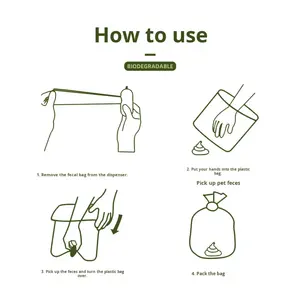 कारखाने की प्रत्यक्ष आपूर्ति ओम पालतू कचरा बैग बायोडिग्रेडेबल कुत्ते पॉप बैग डिस्पोजेबल कुत्ते पालतू जानवरों के लिए अपशिष्ट पिकअप बैग - Product Image 3