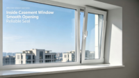 Fenêtre à battant inclinable et pivotant en aluminium, insonorisée, résistante au vent, double vitrage en verre trempé, quincaillerie allemande pour villa