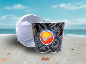 Seau à glace réutilisable rond 170 oz 5L /10L pour fûts de bière Canisers en métal en fer galvanisé pour le stockage de boissons réfrigérantes - Product Image 3