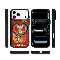 Coque de téléphone AG Feeling Black Edge avec motif Gril doré pour iPhone 17, 17 Pro Max, 16 Pro, 15 – Coque magnétique