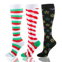 Whale Vente en gros 20-30 Mmhg Vol gradué Noël Chaussettes de course Sport Chaussettes de compression