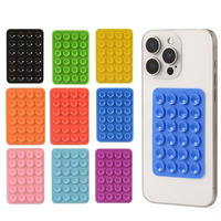Nouveau support mural adhésif à ventouse, 24 ventouses adhésives en silicone pour tous les téléphones