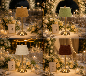 Lampe de <span class=keywords><strong>table</strong></span> LED sans fil moderne de style européen, avec commande tactile flexible, abat-jour en forme de corde, corps en fer, lumière décorative pour mariage - Product Image 3
