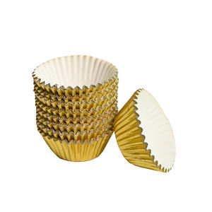 Gobelets en papier d'aluminium doré <span class=keywords><strong>pour</strong></span> cupcakes, gobelets en papier cuisson, étui à gâteaux au chocolat - Product Image 4