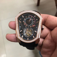 Boîtier en acier inoxydable montres squelette étanches mode de luxe Tourbillon montres mécaniques