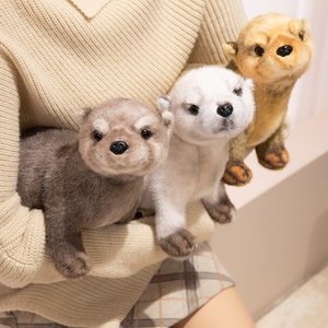 Sınır Ötesi Yaban Hayatı Simülasyonu Su Samuru Peluş Oyuncak Bebek Unisex Doğum Günü Hediyesi Fotoğrafçılık Aksesuarları 31-50cm PP Pamuk Dolgulu 14+ Yaş - Product Image 5