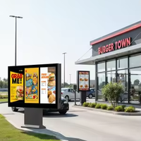Écran LCD extérieur pour menu drive-thru, réponse rapide pour restaurants de restauration rapide avec système d'intercom de commande