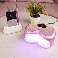 Lampe à ongles UV-LED Misbeauty à écran en forme de cœur, design élégant, séchage rapide pour manucure professionnelle, brevetée pour salon