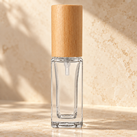 Botol Semprot Parfum Kaca Persegi Bening 10ml, Atomizer Sampel Portabel untuk Kemasan Parfum