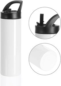 Gobelet de sublimation 20oz en acier inoxydable triple isolation, bouteille d'eau sport avec couvercle à paille, tasse vierge pour sublimation - Product Image 4