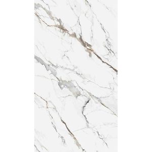 Pannello 3D in PVC Impermeabile per Rivestimento Murale, 2600x540x3mm, Bianco Carrara, per Appartamenti, Cucine e Soggiorni - Product Image 2