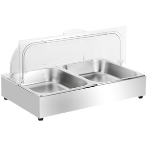 Soporte de exhibición de comida de buffet de plástico eléctrico para bocadillos, frutero, postre, <span class=keywords><strong>Sushi</strong></span>, platos fríos, mariscos refrigerados - Product Image 1