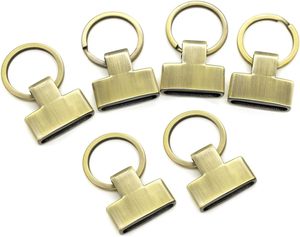 Lot de fermoirs porte-clés avec anneau et attaches pour bracelet, pour la fabrication de porte-clés et loisirs créatifs, couleur bronze - Product Image 5