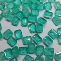 YZ personnaliser Rectangle Paraiba/créé rubis rouge/Fanta/émeraude Tourmaline Quartz pierre de Fusion synthétique pour bijoux fins