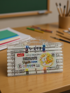 Ensemble de marqueurs artistiques YM-0244 pour dessiner et colorier, fournitures scolaires et de bureau - Product Image 2