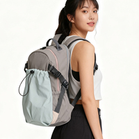 Sac à dos de randonnée léger en nylon décontracté personnalisé Fuliya, sac d'école de grande capacité pour les élèves du collège et du lycée, sac à dos de sport simple