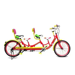 新款24英寸尺寸车轮4人双人自行车/四座萨里自行车/4轮萨里自行车