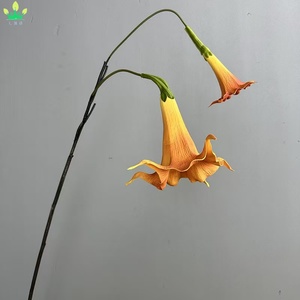 Flor Artificial de Datura <span class=keywords><strong>Stramonium</strong></span> de PU, Rama Larga Individual, Decoración Floral para Centro de Mesa, Hecha a Mano, para Decoración de Pascua y Fiestas - Product Image 2