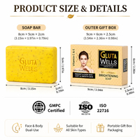 Savon Artisanal Éclaircissant au Glutathion ODM OEM, Vitamines C et E, Hydratant, Anti-Taches Brunes