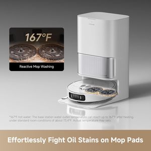 Aspiradora Robot <span class=keywords><strong>Dreame</strong></span> L10s <span class=keywords><strong>Pro</strong></span> <span class=keywords><strong>Ultra</strong></span> Heat con Función de Mopa, Eficiencia Extendida 167 ° Lavadora de Pisos Automática con Agua Caliente para el Hogar y la Sala de Estar - Product Image 2