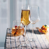 Verres à vin rouge hauts, créatifs et exquis, à bord doré, style rétro simple, vente en gros