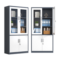 Archivadores profesionales metálicos de acero con cerradura, estantes de capas ajustables para almacenamiento de muebles de clínica de hogar y oficina de pie de hierro
