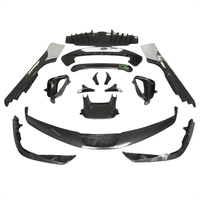 Kit bodi bilah Spoiler kipas angin, kinerja tinggi digunakan untuk Ferrari SF90 serat karbon gaya OEM bibir depan belakang Diffuser sisi rok
