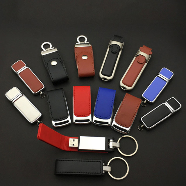Business Corporate Gift Custom Usb Pendrive Leather USB Flash Drive Premium Stylish Memory Stick for Gift Personal Use USB Stick