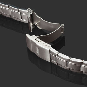 Bracelet de montre en acier inoxydable de haute qualité, vente en gros d'usine, logo personnalisable, fermoir papillon, mouvement à quartz, design tendance - Product Image 4