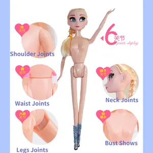 Wholesale 30cm Princess Children Gift Girls Cheap Dress Up Toy Sets BJD Doll Set For Kids