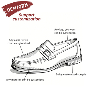 Mocassins Homme en Cuir Véritable Style Britannique Goodyear Welt, Confortables et Souples, en Peau de Cheval, Nouveauté Luxe Léger, Personnalisation OEM - Product Image 6