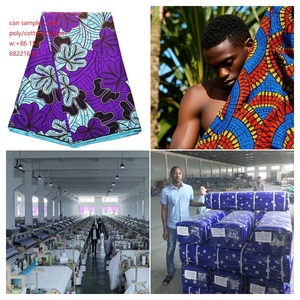 Petite quantité minimale de commande Poly véritable cire bloc impression tissu Super Hollandais Double face coton 6 Yard doux Jersey pour Nigeria cire impression chemises - Product Image 1