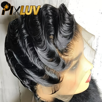 Pelucas de Cabello Humano Virgen al por Mayor, Grado 12A/15A, Marca Brasileña Pixluv, Encaje Completo HD sin Pegamento para Cabello Virgen sin Procesar