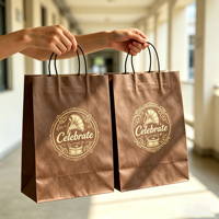 Sacs en papier écologiques de luxe personnalisés en gros pour les achats, l'expédition et les cadeaux de Noël avec poignée