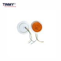 Rond 12 LED Jaune Lampe Stop Turn Brake Feu arrière Encastré Camion Remorque Oeillet XDXH010