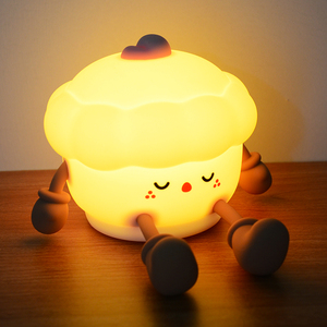 Novelty Birthday Cake Design With Phone Holder Silicone Touch Light Rechargeable Kids Night <strong>Lamp</strong> for Nursery Indoor - Product Image 6