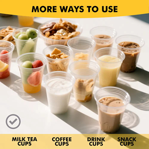 Fabricantes de vasos de plástico duro al por mayor vasos de agua desechables de 7 oz PP con tapas vaso de plástico de grado alimenticio para uso diario - Product Image 2