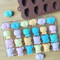 Moule à Bonbons Chocolat en Silicone de Qualité Alimentaire Sans BPA en Forme de Lion et Tigre, Résistant à la Chaleur, pour Bricolage Pâtisserie