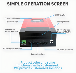 Contrôleur de charge solaire 60A 80A 100A 12V 24V 36V 48V MPPT avec CE RoHs FCC ISO WIFI en option - Product Image 4