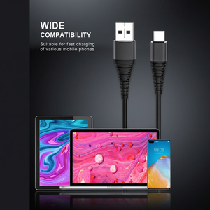 <span class=keywords><strong>สาย</strong></span> USB 2.0 เป็น USB C 3A ชาร์จเร็ว <span class=keywords><strong>สาย</strong></span>ถักไนลอน <span class=keywords><strong>สาย</strong></span>ชาร์จ Type C ความเร็วส่งข้อมูล 480Mbps ตัวเรือนอะลูมิเนียม สำหรับโทรศัพท์ - Product Image 3