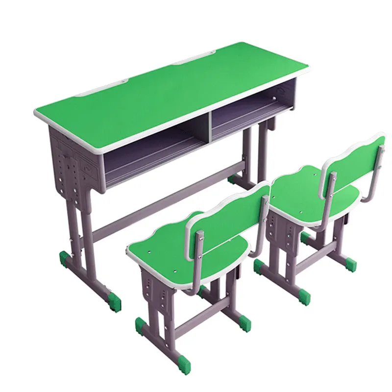 Library Room School ergonomic height adjustable Student Shelf Desk and Chair set