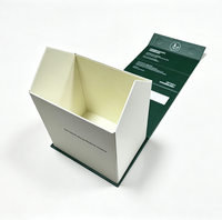 Boîte cadeau pliable en carton rigide noir mat de luxe avec logo personnalisé, fermeture magnétique, forme de maison, vide