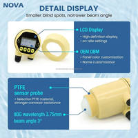 Capteur radar de niveau de liquide industriel NOVA IP67 en plastique, haute précision 85 m, 2 mm, pour liquides corrosifs, avec personnalisation