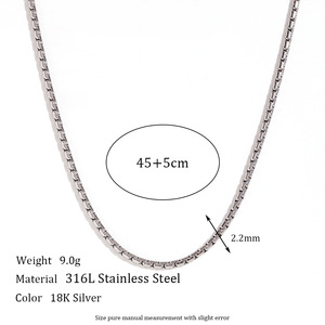 Di alta qualità senza appannamento in acciaio inox <span class=keywords><strong>S</strong></span> catena lama catena Clip di carta scatola collana per la creazione di gioielli - Product Image 5