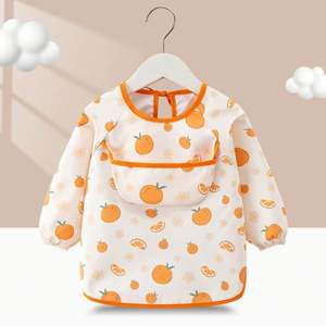 Bavoirs imperméables en EVA colorés pour bébé, design de tablier à manches longues, smock d'alimentation pour enfants, bavoirs d'alimentation pour tout-petits - Product Image 1